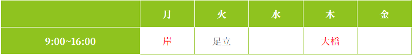 訪問サービス担当表